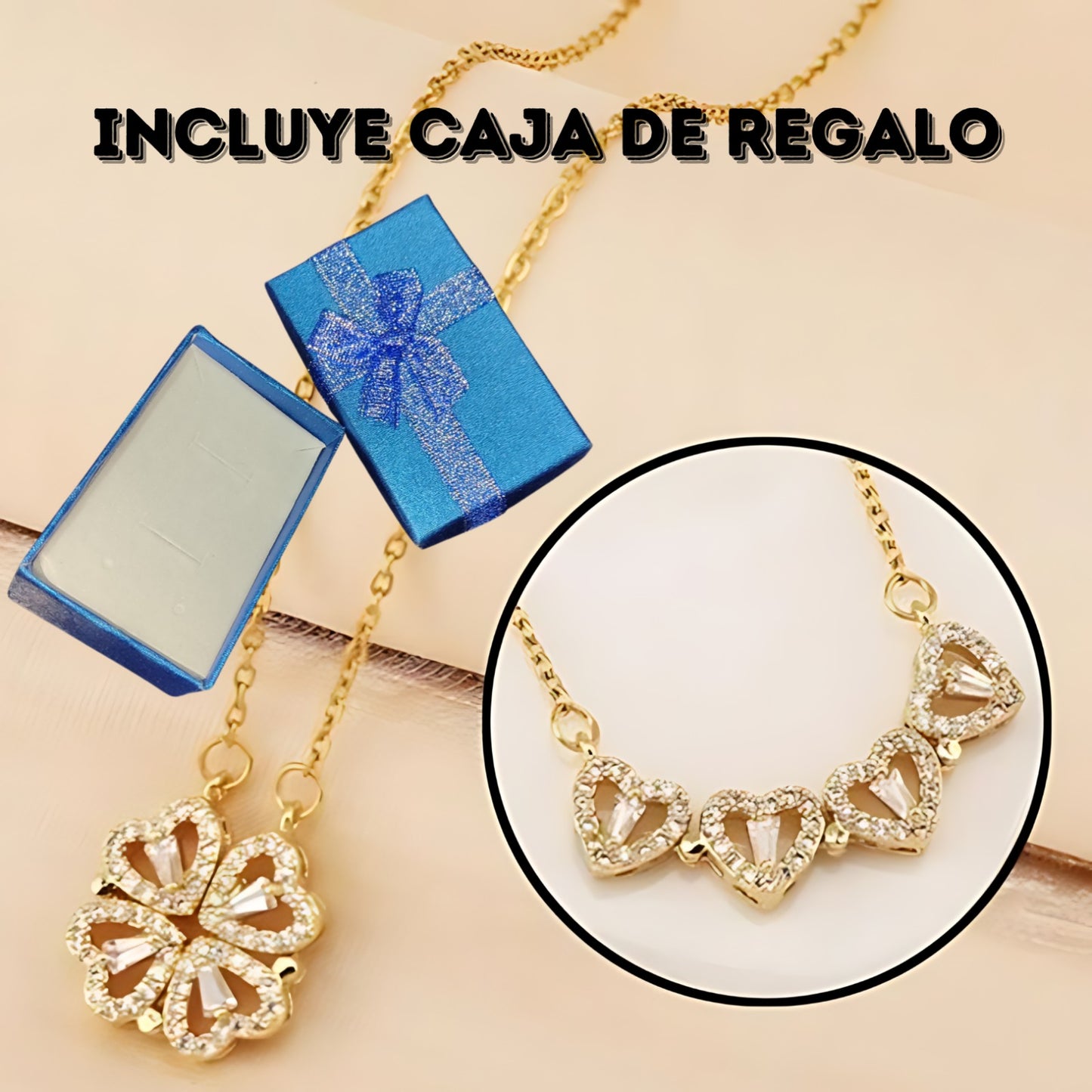 Collar Trébol de Corazones